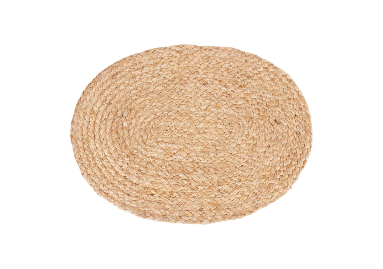 Set de 4 sous-assiettes Bombay - Jute tressé, ovales, 35x45 cm - 3984003 - House Nordic