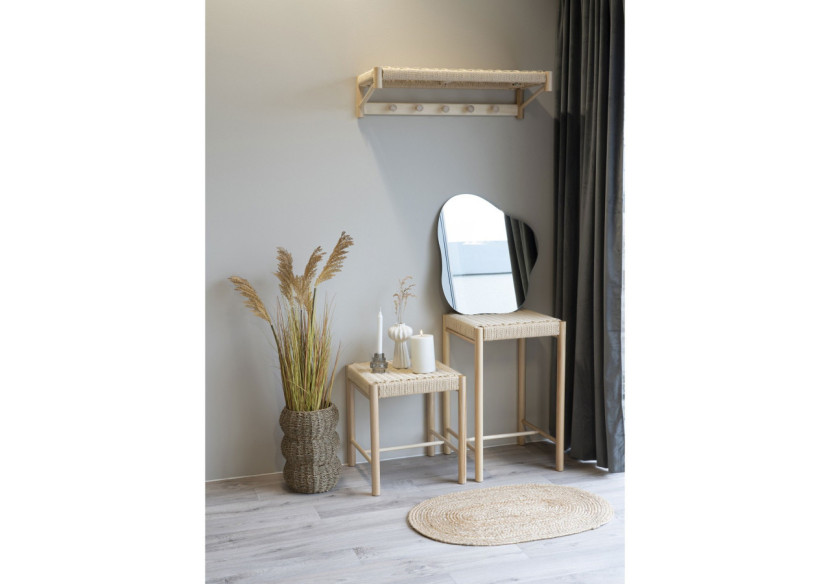 Étagère à chapeaux Abano - Bois de peuplier, nature, 78x31 cm - 4291240 - House Nordic