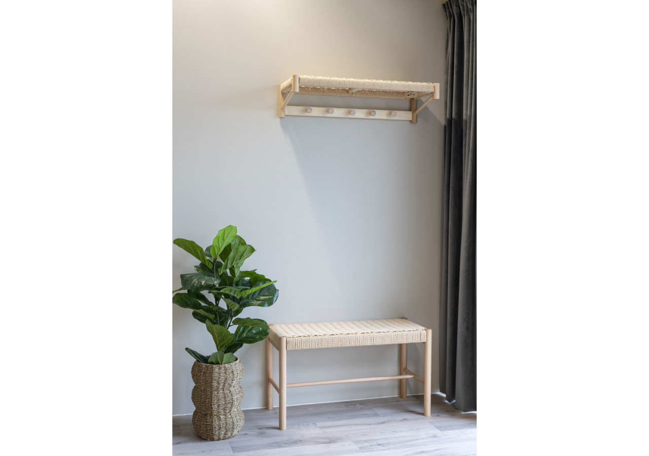 Étagère à chapeaux Abano - Bois de peuplier, nature, 78x31 cm - 4291240 - House Nordic