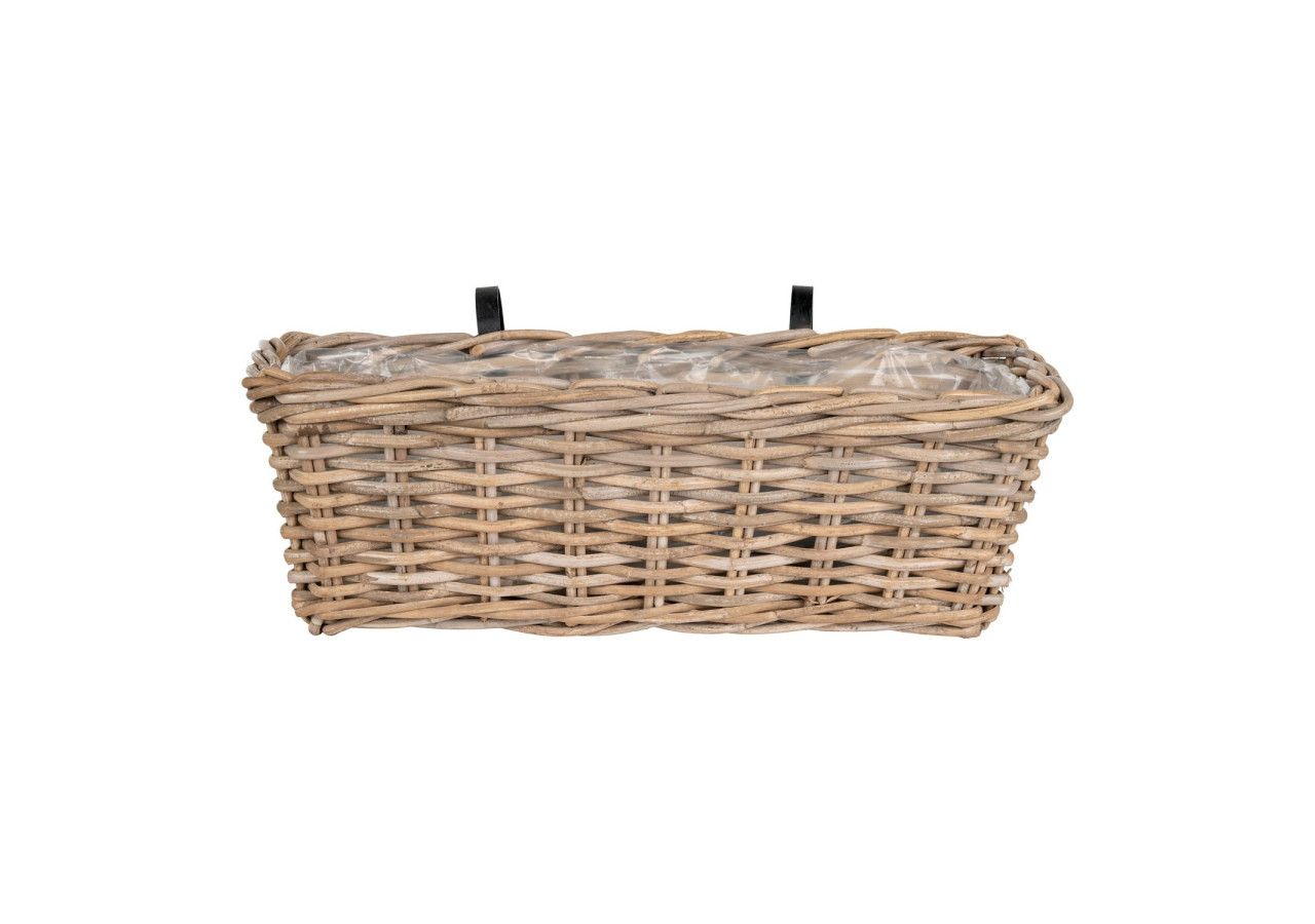 Bac de Balcon BATU - Bac en kubu avec plastique et suspension 60 x 20 x 23 cm - 4401111 - House Nordic