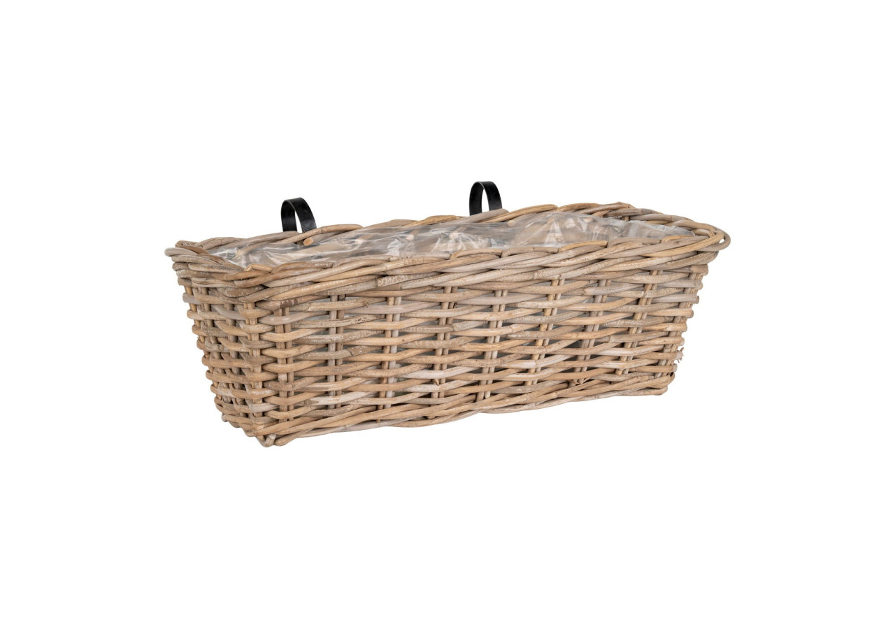 Bac de Balcon BATU - Bac en kubu avec plastique et suspension 60 x 20 x 23 cm - 4401111 - House Nordic