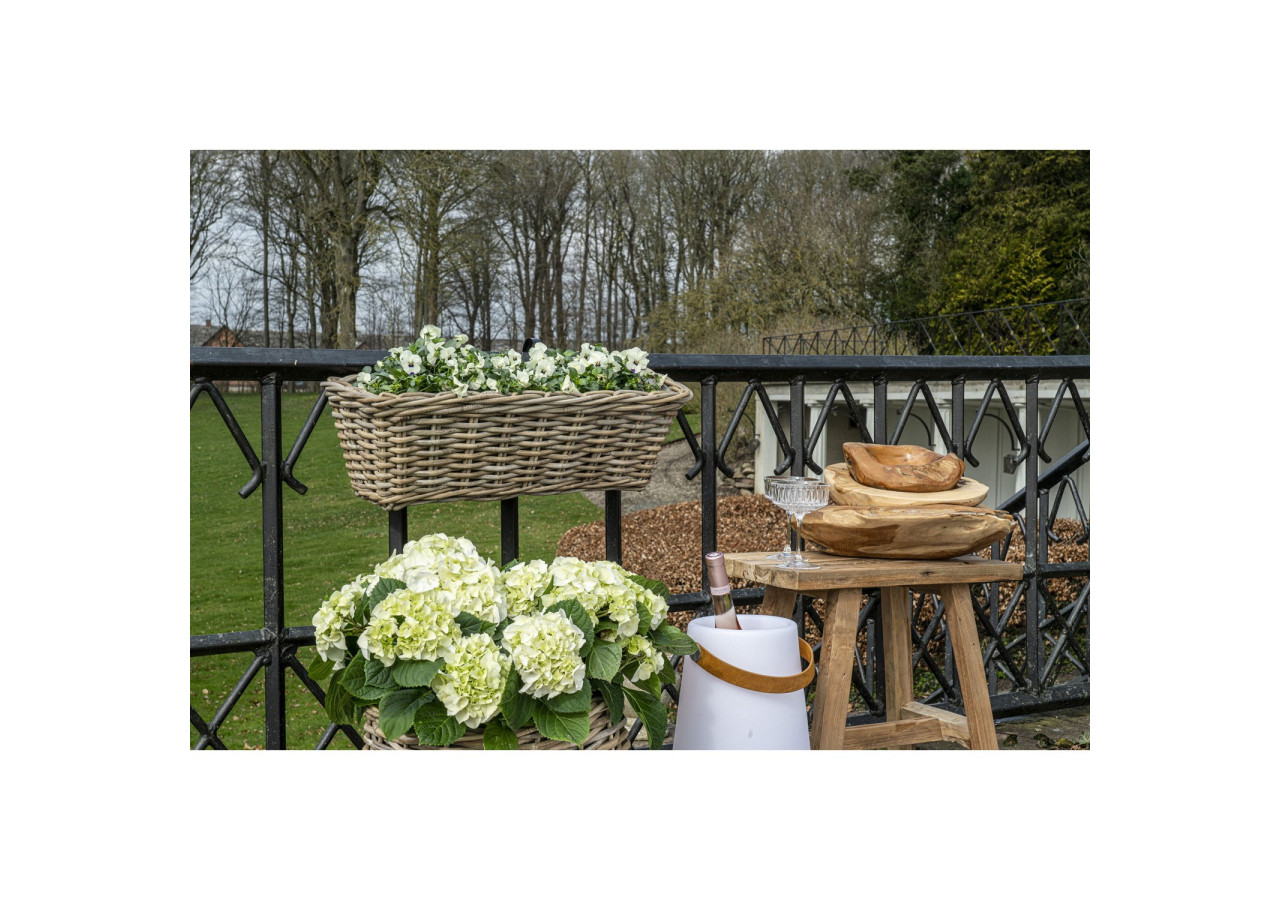 Bac de Balcon BATU - Bac en kubu avec plastique et suspension 60 x 20 x 23 cm - 4401111 - House Nordic