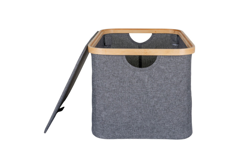 Panier NOTO - Panier en bambou et textile gris foncé 30 x 45 x 25 cm - 4401520 - House Nordic Panier NOTO - Panier en bambou et textile gris foncé 30 x 45 x 25 cm - 4401520 - House Nordic