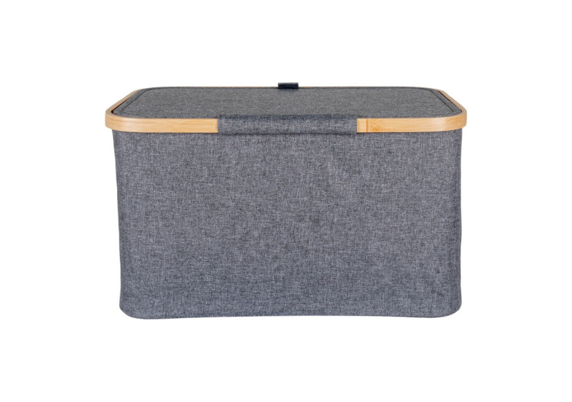Panier NOTO - Panier en bambou et textile gris foncé 30 x 45 x 25 cm - 4401520 - House Nordic Panier NOTO - Panier en bambou et textile gris foncé 30 x 45 x 25 cm - 4401520 - House Nordic