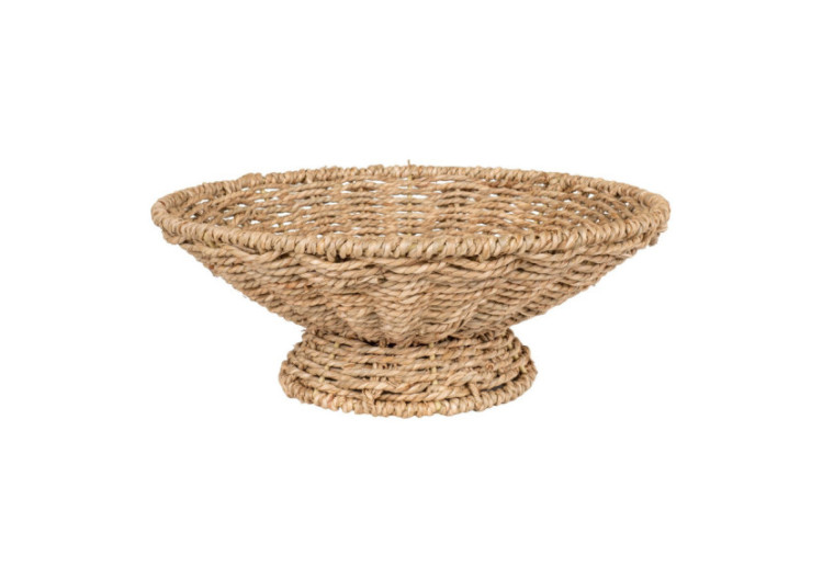 Plateau de Service PRUNA - Plateau rond en herbe de mer 30 x 11 cm - 4401526 - House Nordic