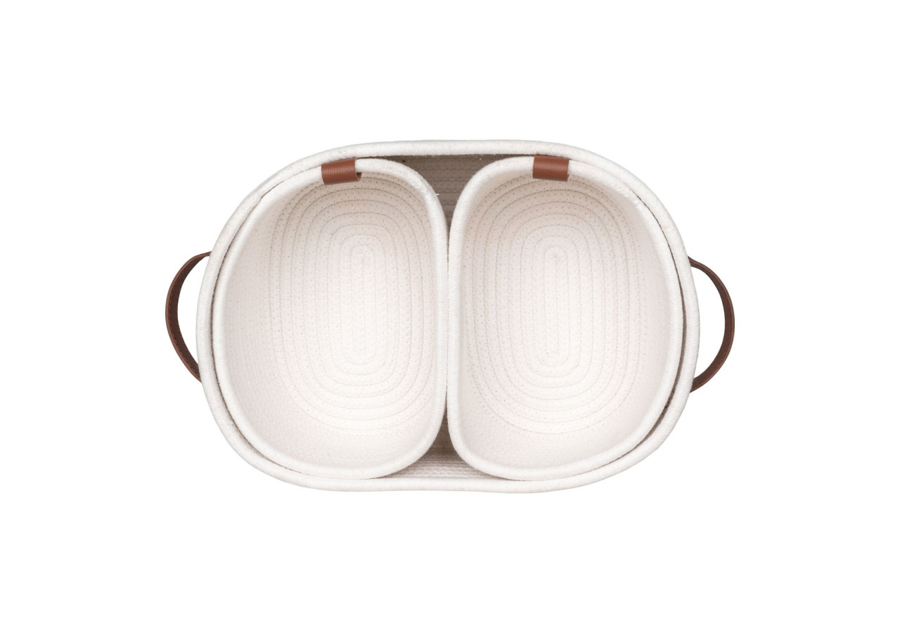 Paniers JARANA - Ensemble de 3 paniers en coton blanc - 4401532 - House Nordic