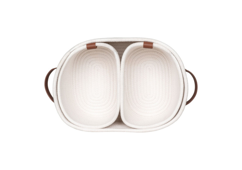 Paniers JARANA - Ensemble de 3 paniers en coton blanc - 4401532 - House Nordic Paniers JARANA - Ensemble de 3 paniers en coton blanc - 4401532 - House Nordic