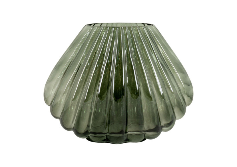 Vase en verre soufflé - Couleur verte, dimensions 29x11,5x22 cm - 4441371 - House Nordic