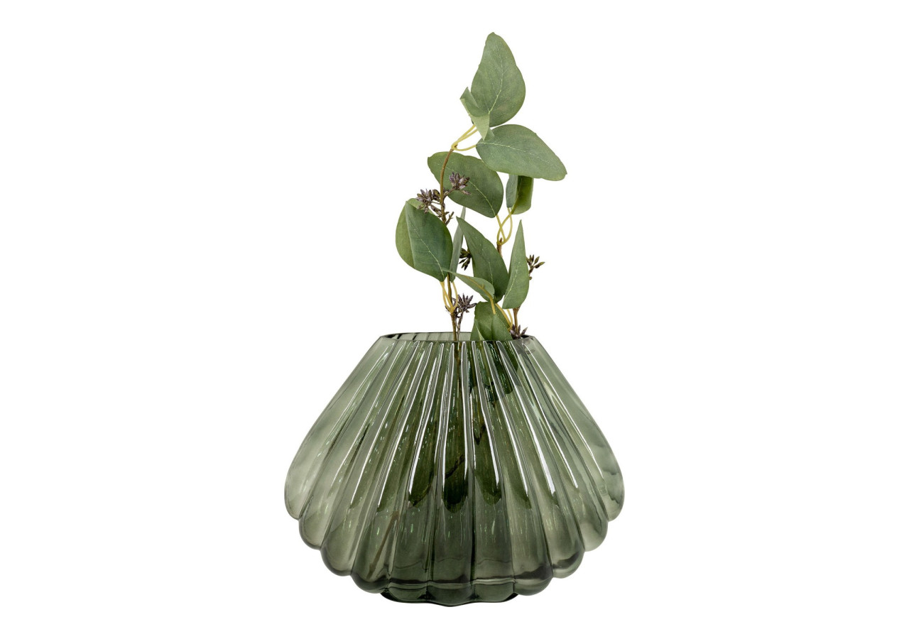 Vase en verre soufflé - Couleur verte, dimensions 29x11,5x22 cm - 4441371 - House Nordic