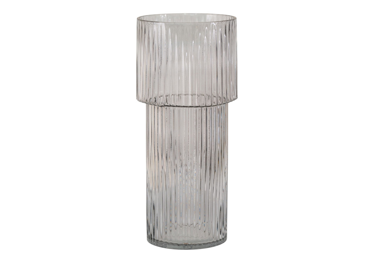 Vase en verre soufflé - Transparent, rond, dimensions 17,5x40 cm - 4441372 - House Nordic