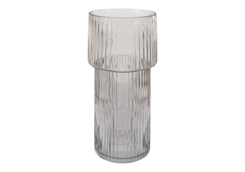 Vase en verre soufflé - Transparent, rond, dimensions 17,5x40 cm - 4441372 - House Nordic