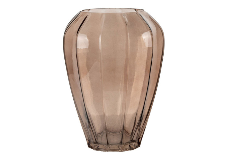 Vase en verre - Marron,...