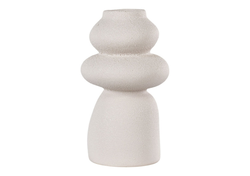 Vase en céramique - Beige, rond, dimensions 14,5x26,5 cm - 4441755 - House Nordic
