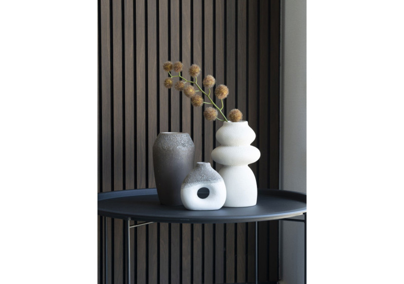 Vase en céramique - Beige, rond, dimensions 14,5x26,5 cm - 4441755 - House Nordic
