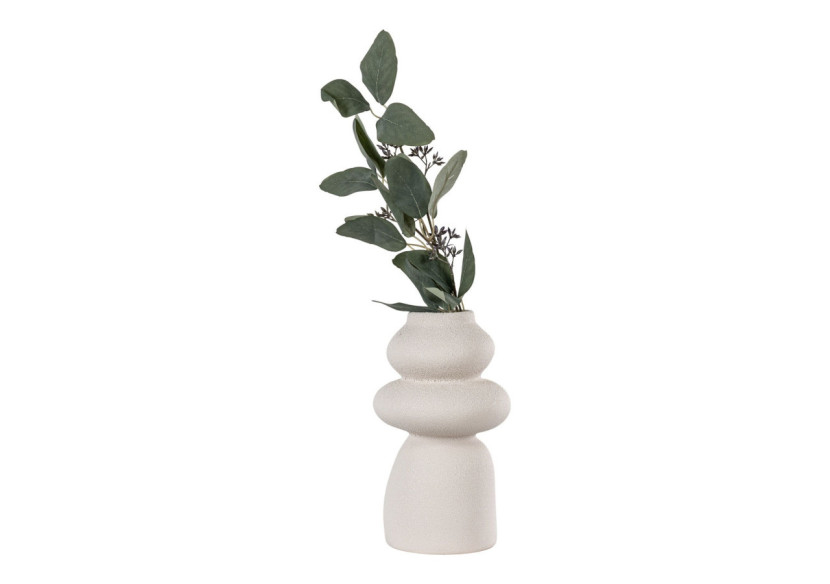 Vase en céramique - Beige, rond, dimensions 14,5x26,5 cm - 4441755 - House Nordic