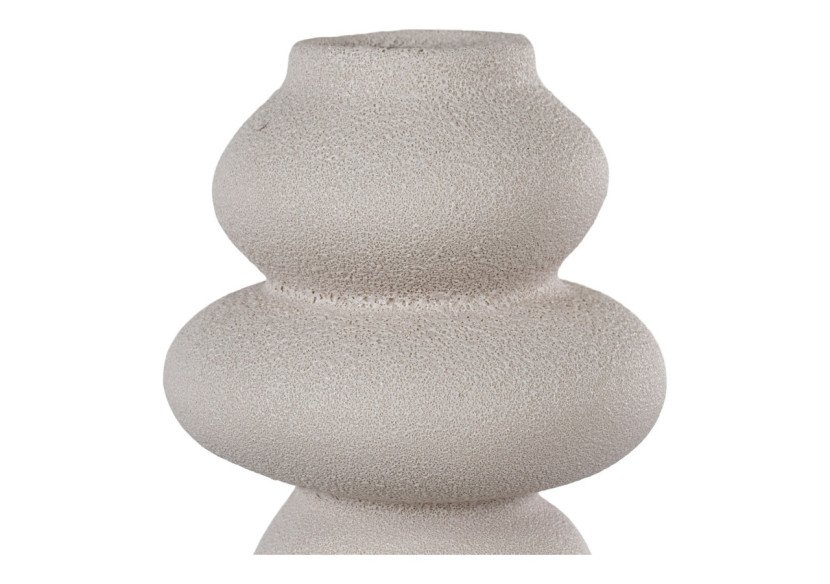 Vase en céramique - Beige, rond, dimensions 14,5x26,5 cm - 4441755 - House Nordic