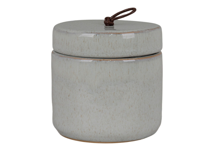 Jar en céramique - Avec couvercle, gris, rond, dimensions 10,5x10 cm - 4441758 - House Nordic
