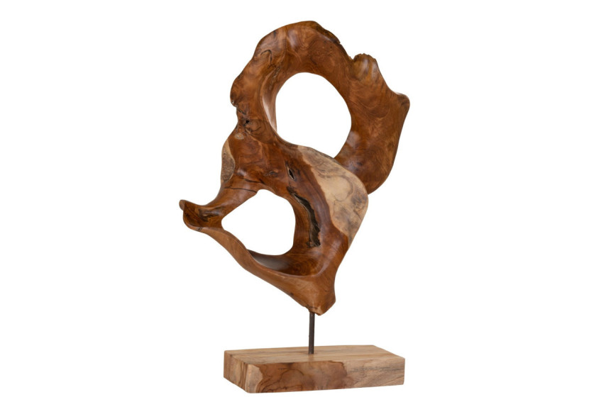 Sculpture DONATO - En teck, forme organique unique, dimensions 30x20x60 cm - 4501170 - House Nordic