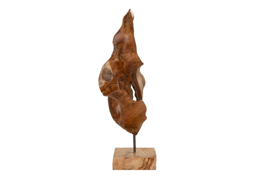 Sculpture DONATO - En teck, forme organique unique, dimensions 30x20x60 cm - 4501170 - House Nordic
