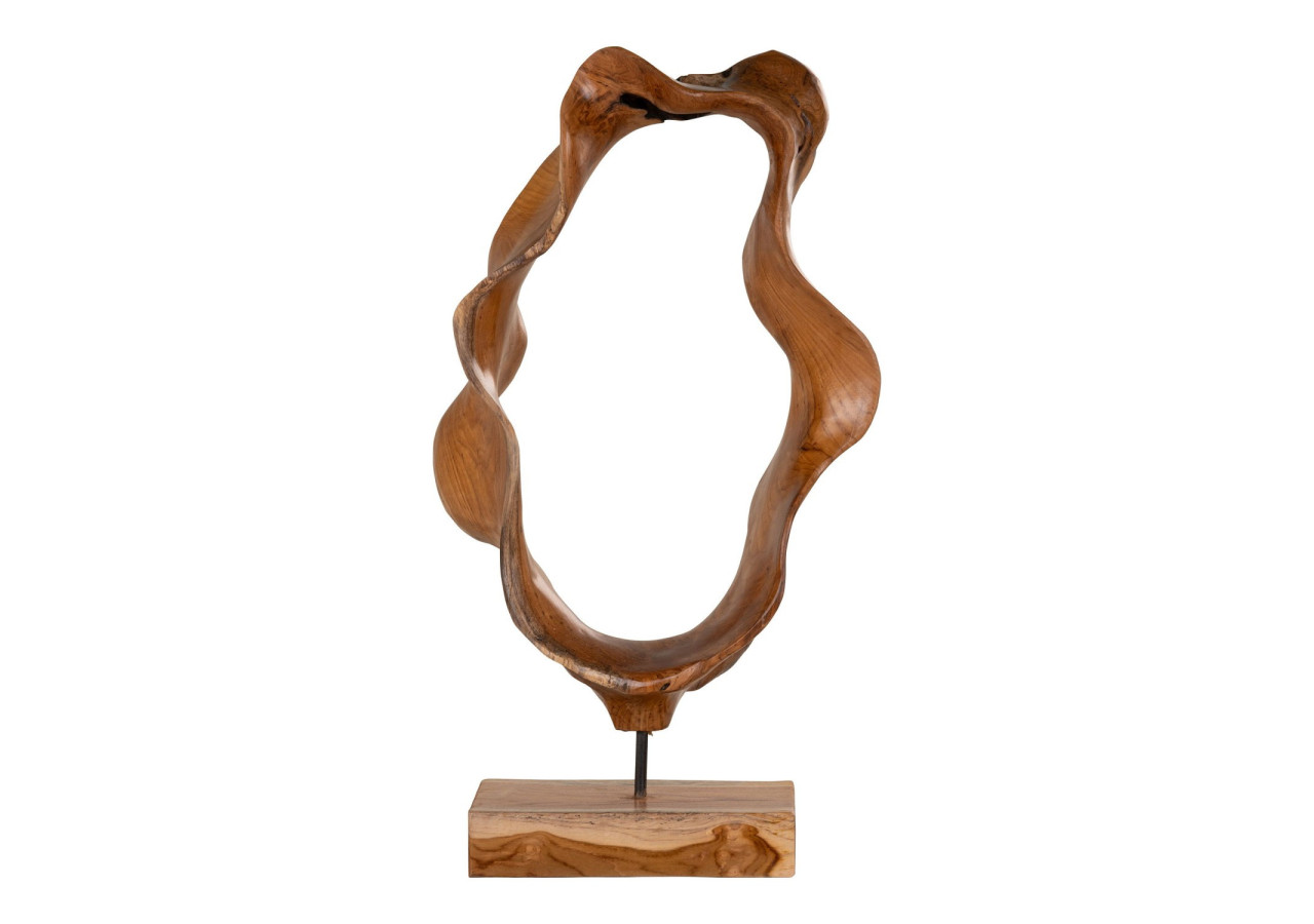 Sculpture DONATO - En teck, forme organique unique, dimensions 30x20x60 cm - 4501170 - House Nordic