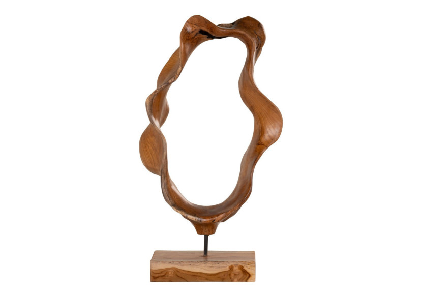 Sculpture DONATO - En teck, forme organique unique, dimensions 30x20x60 cm - 4501170 - House Nordic