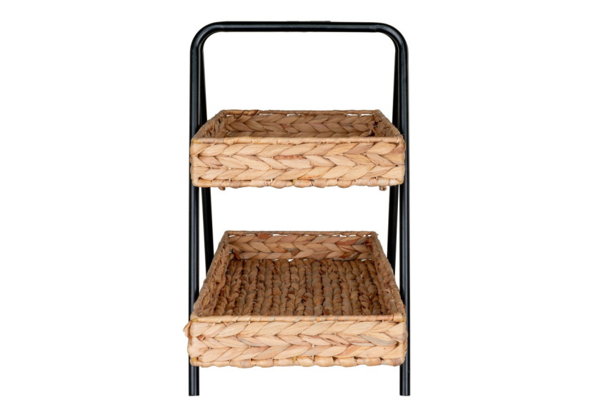 Plateau ALFARO - En jonc d'eau et métal, 42x23x43,5 cm - 4601036 - House Nordic