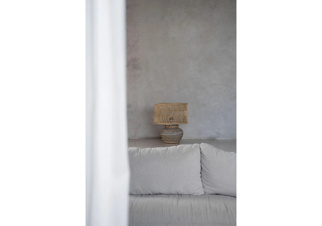 Lampe de table KYTHIRA - Béton naturel - JABR094NCon - Bazar Bizar