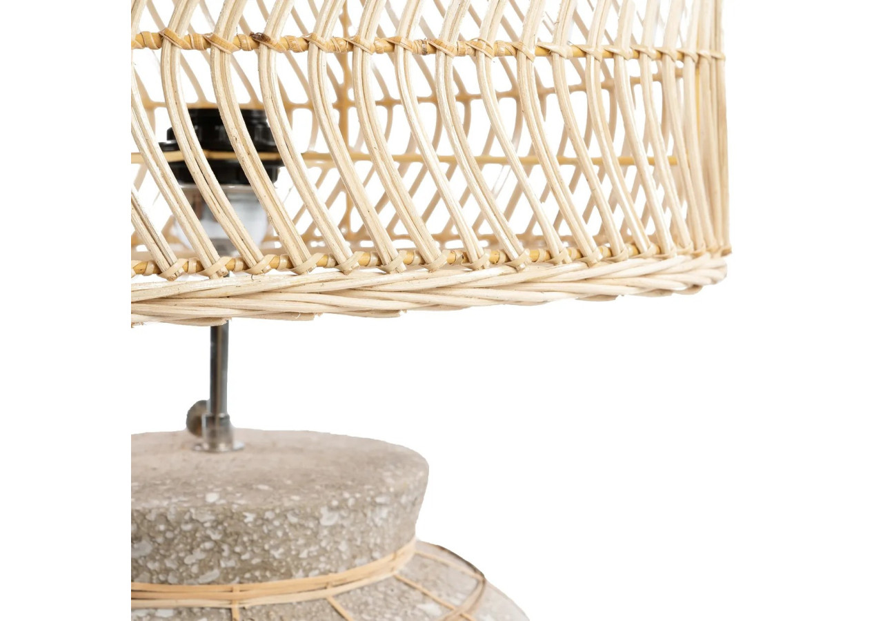 Lampe de table KYTHIRA - Béton naturel - JABR094NCon - Bazar Bizar