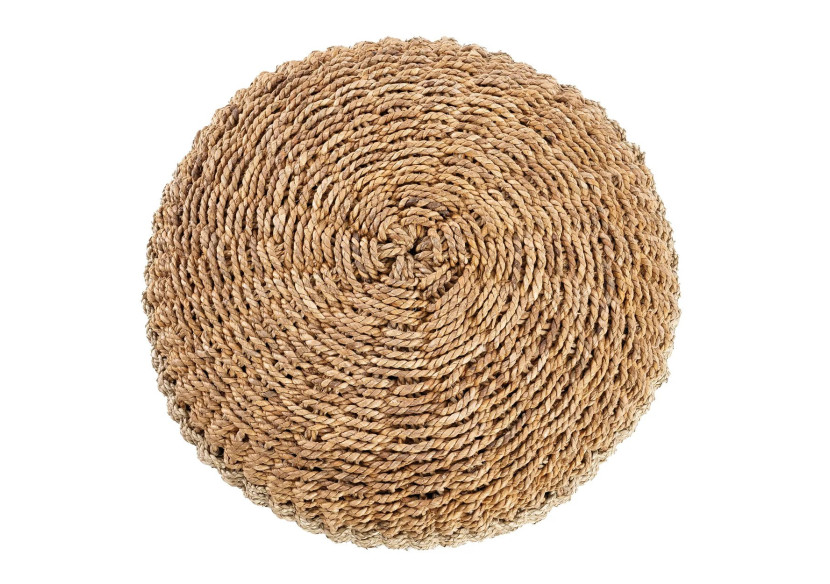 Pouf MACRAME - Finition en Algues - JAAD001NW - Bazar Bizar