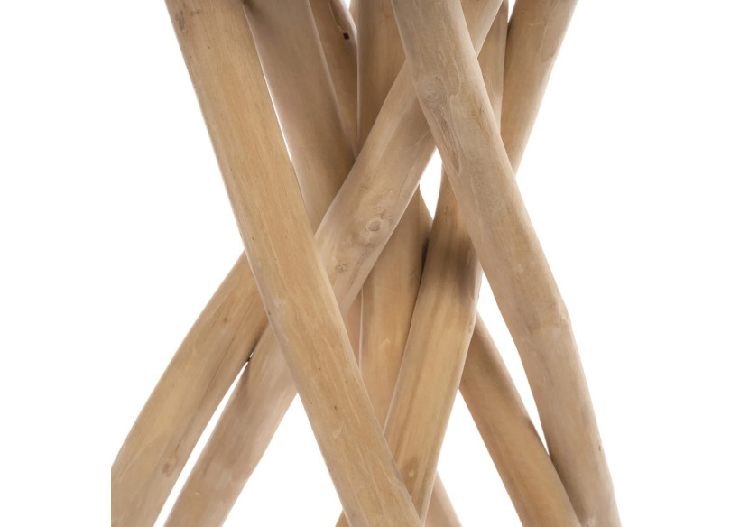 Table de Bar GILI - Bois Teck Entrelacé - JAMA003N - Bazar Bizar