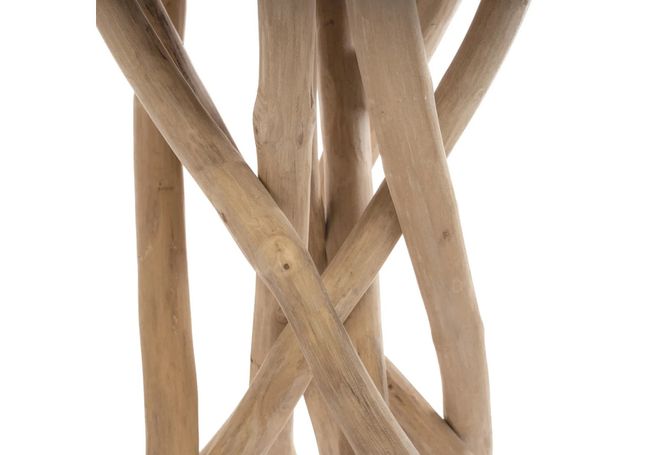 Table d'Appoint GILI - Bois Teck Entrelacé - JAMA002N - Bazar Bizar