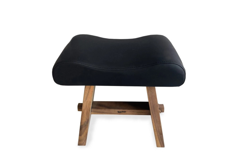 Tabouret SUAR avec Cuir - Noir Naturel - JACI021NB - Bazar Bizar Tabouret SUAR avec Cuir - Noir Naturel - JACI021NB - Bazar Bizar