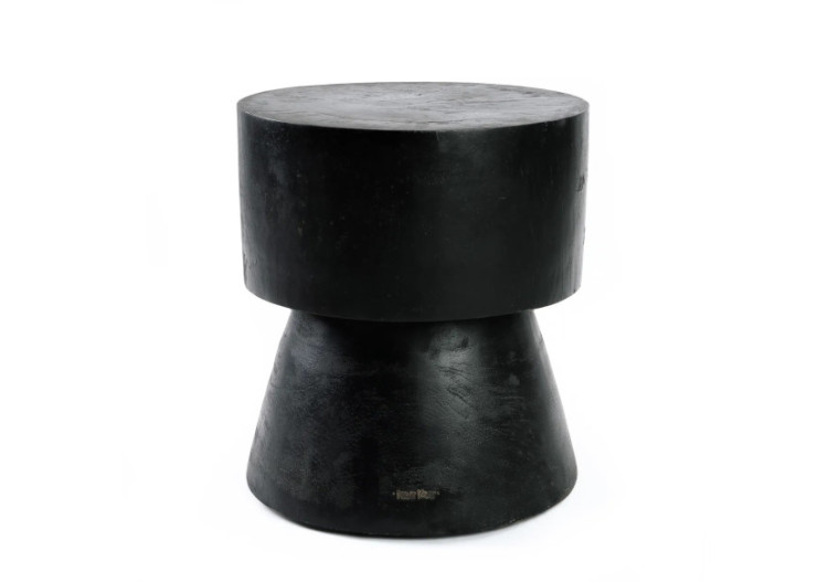 Tabouret WARMI - Bois Suar Noir - JACI019B - Bazar Bizar