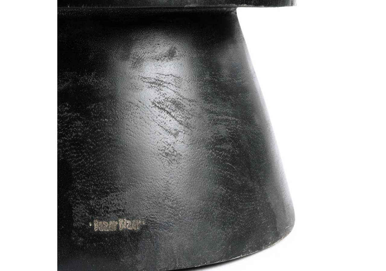 Tabouret WARMI - Bois Suar Noir - JACI019B - Bazar Bizar