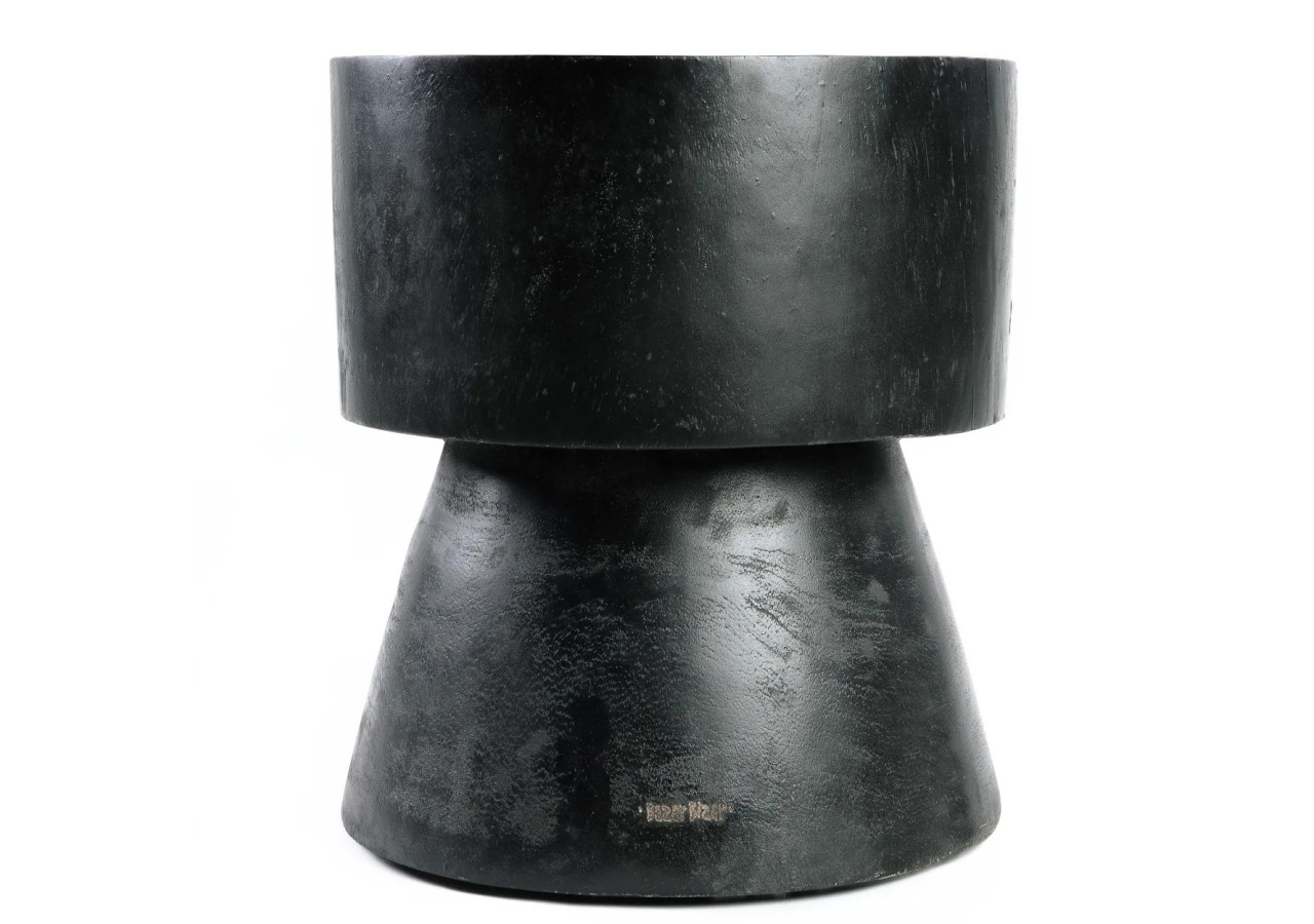 Tabouret WARMI - Bois Suar Noir - JACI019B - Bazar Bizar