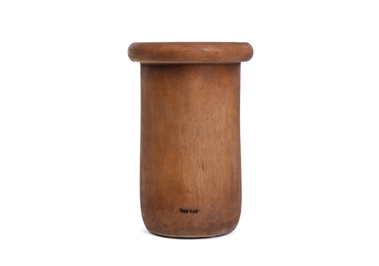 Tabouret Killa - Bois Suar Naturel et Fini Brillant - JACI011N - Bazar Bizar