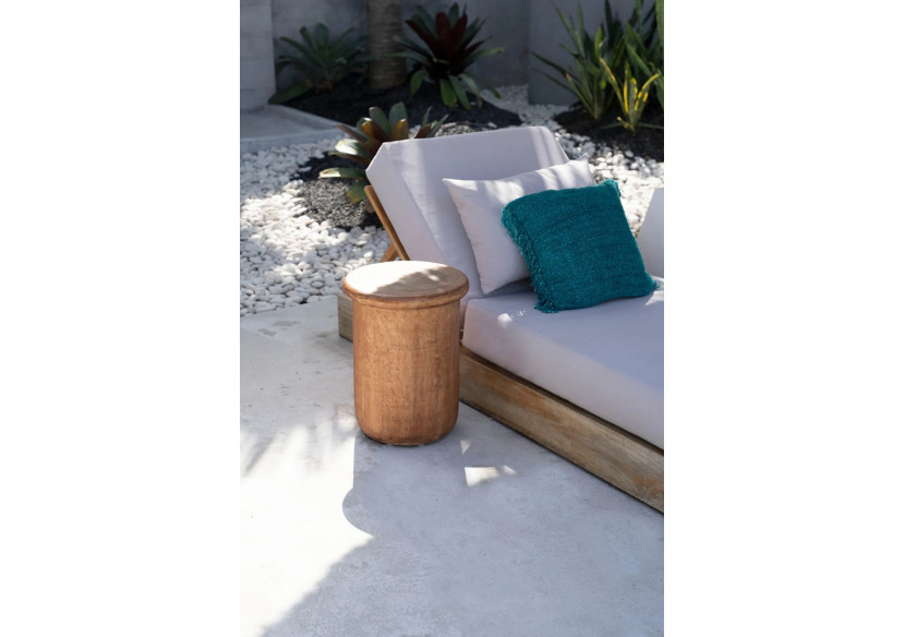 Tabouret Killa - Bois Suar Naturel et Fini Brillant - JACI011N - Bazar Bizar