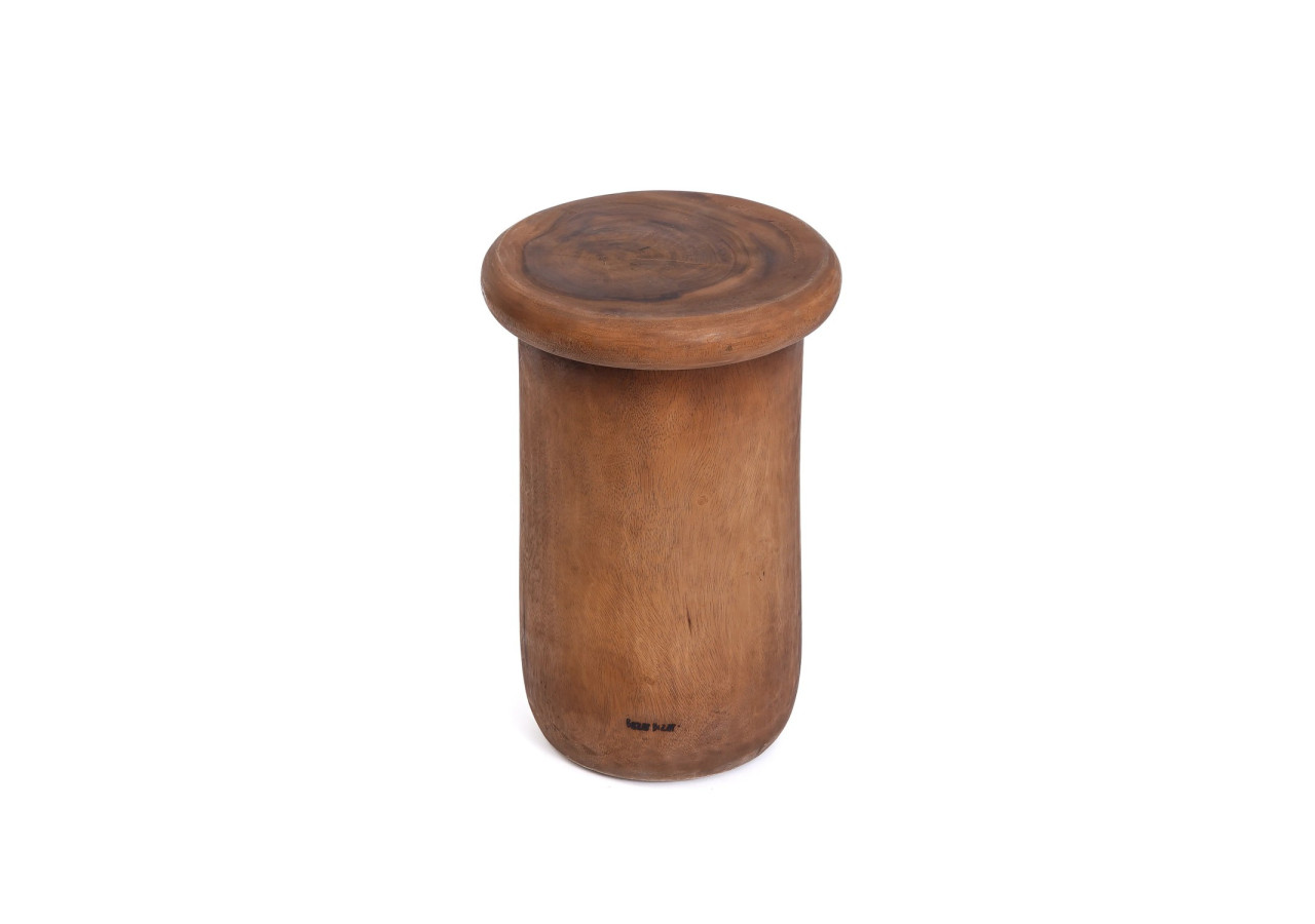 Tabouret Killa - Bois Suar Naturel et Fini Brillant - JACI011N - Bazar Bizar