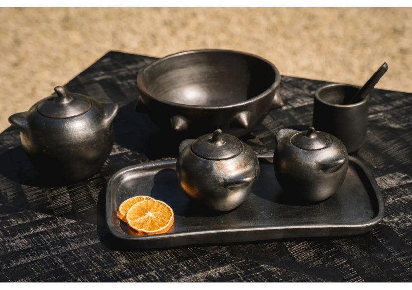 Bocal Brûlé - S - Collection Tableware Noire - JAES038B-S - Bazar Bizar