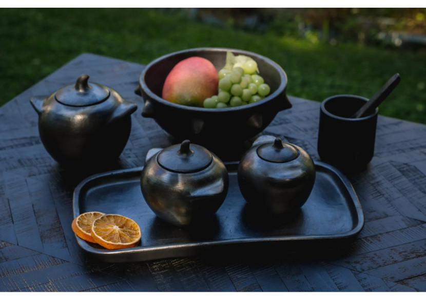 Bocal Brûlé - S - Collection Tableware Noire - JAES038B-S - Bazar Bizar