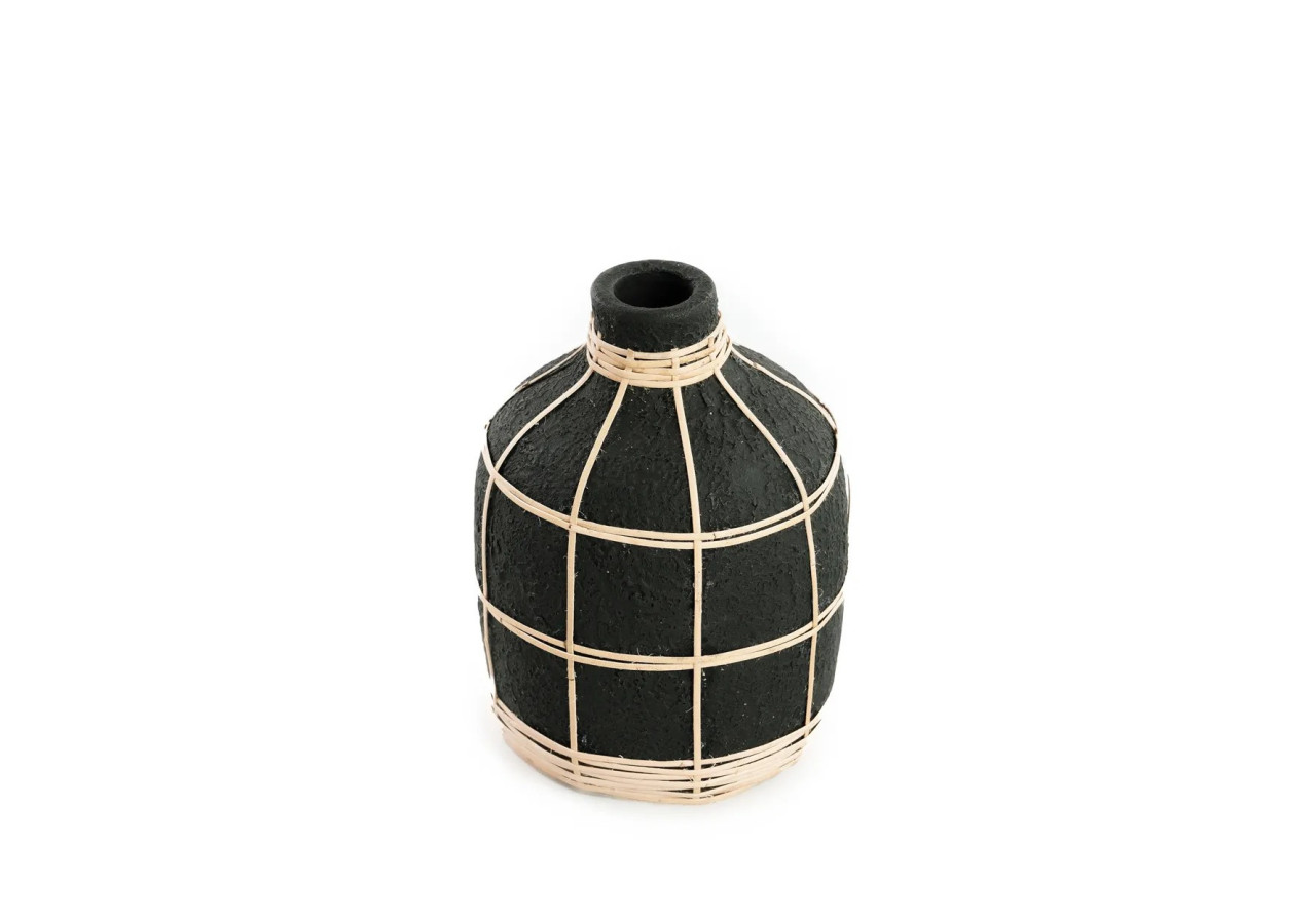 Vase Whoopy - Terracotta Noir Naturel - S - JABR090BN-S - Bazar Bizar