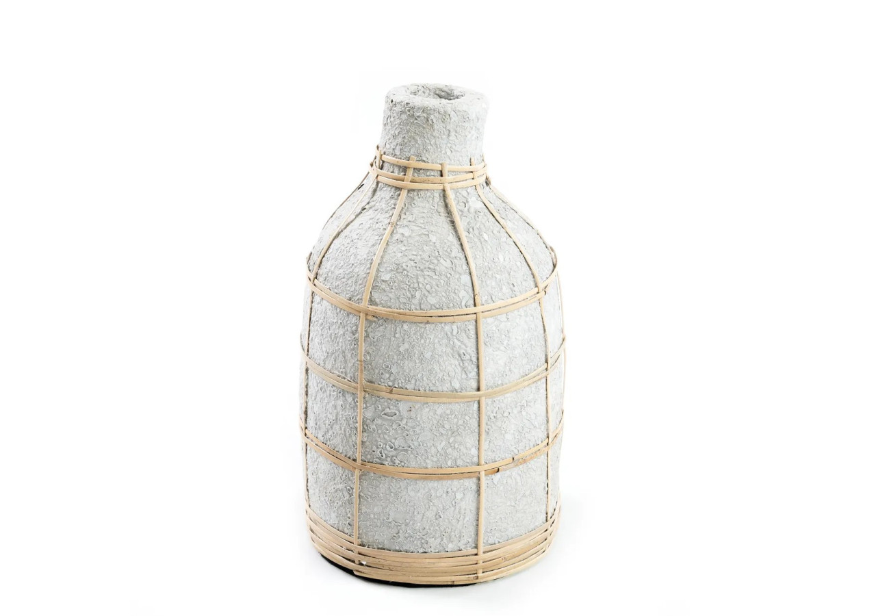 Vase Chic The Whoopy - Béton Naturel - L - JABR090ConN-L - Bazar Bizar