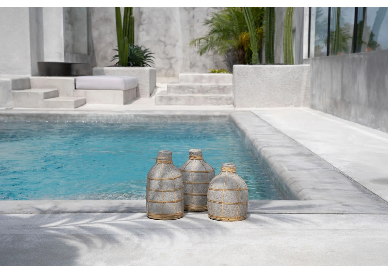 Vase Chic The Whoopy - Béton Naturel - L - JABR090ConN-L - Bazar Bizar