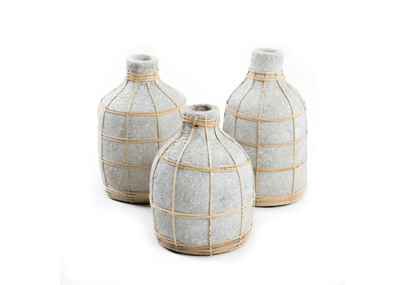 Vase Chic The Whoopy - Béton Naturel - L - JABR090ConN-L - Bazar Bizar