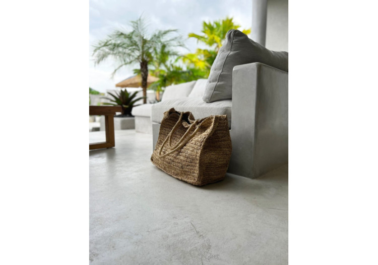 Sac Pratique The Ti Amo - Raffia Naturel - BABOM008N - Bazar Bizar 2