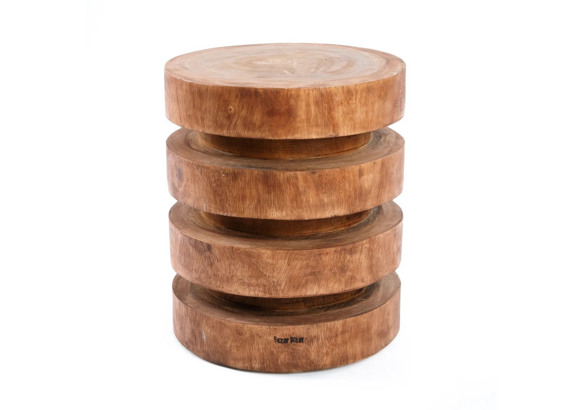 Tabouret Élégant The Massaka - Bois Naturel - JACI006N - Bazar Bizar