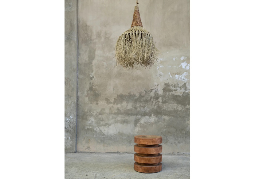 Tabouret Élégant The Massaka - Bois Naturel - JACI006N - Bazar Bizar