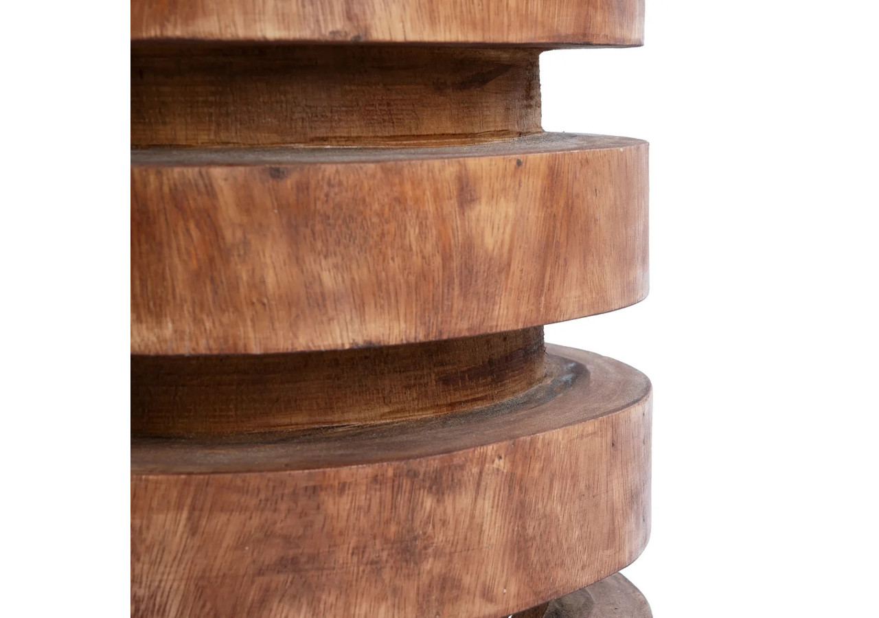 Tabouret Élégant The Massaka - Bois Naturel - JACI006N - Bazar Bizar