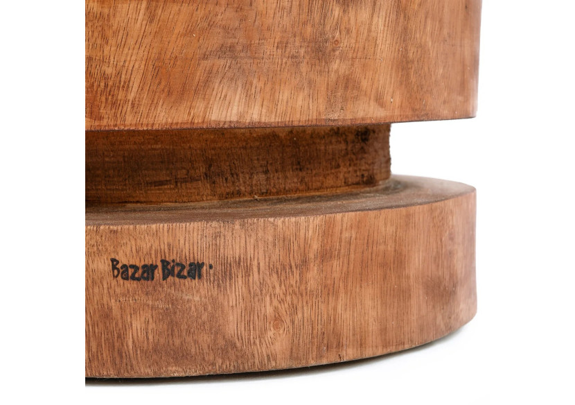 Tabouret Élégant The Massaka - Bois Naturel - JACI006N - Bazar Bizar