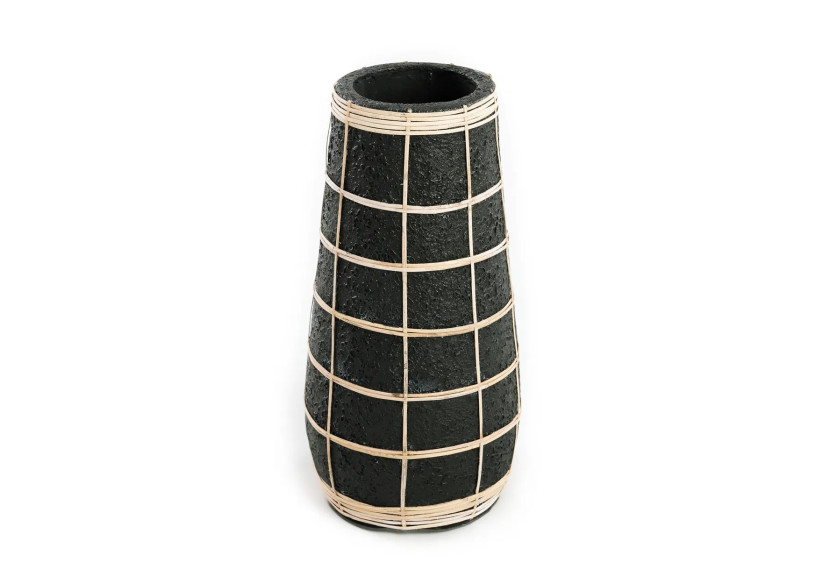 Vase Élégant The Cutie - Terracotta Noir Naturel - L - JABR086BN-L - Bazar Bizar